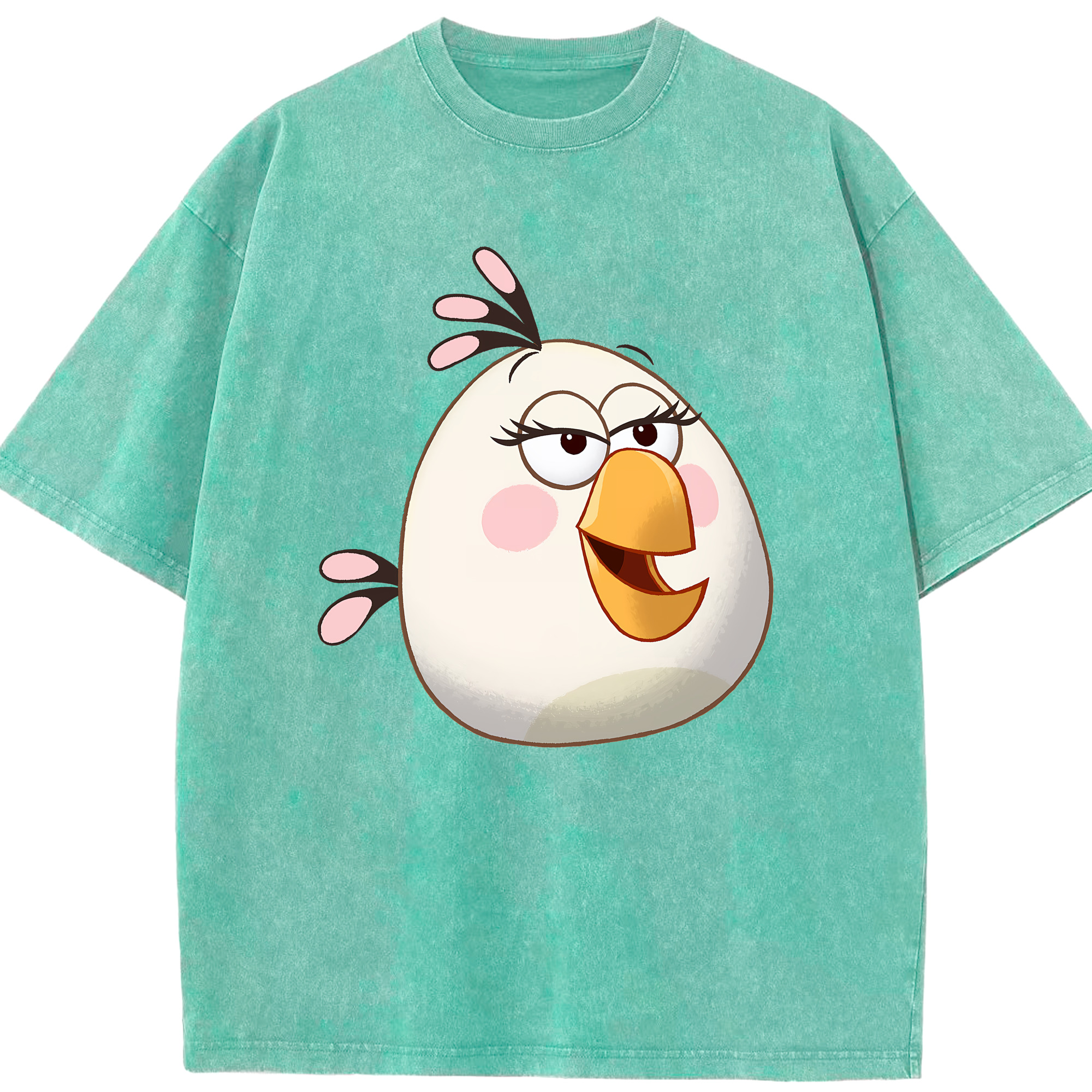 （画像用） Angry Birds アングリーバード 綿100% ヴィンテージ風 半袖Tシャツ（フロントプリント）